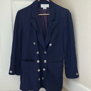 Vintage Christian Dior Navy Suit Blazer size 6